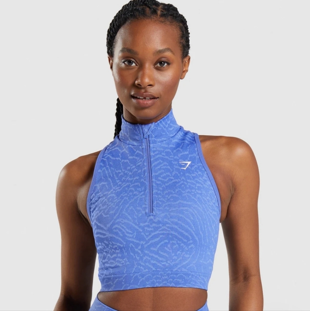 Gymshark Adapt Animal Seamless Crop 1/2 Zip